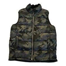 GAP Kids Camouflage Puffer Vest Size M ColdControl Insulated