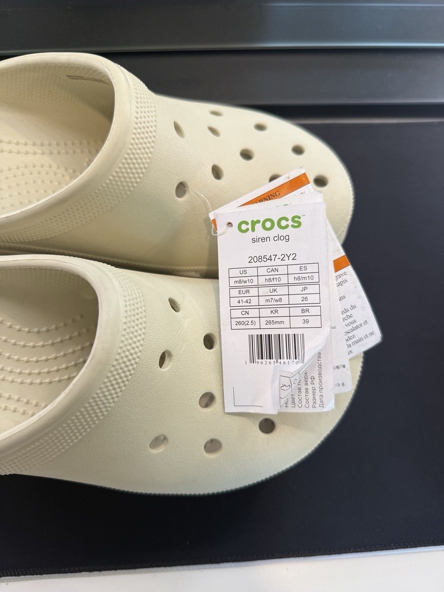 CROCS Siren Clogs Platform Mules Block High Heels Slip-on  display picture 3
