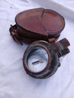 J H Steward London Brass Compass In Leather Case Marching Compass Ww1 Ww2