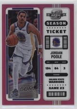 2022 Panini Contenders Optic Season Ticket Pink Prizm 8/75 Jordan Poole #84 0gg