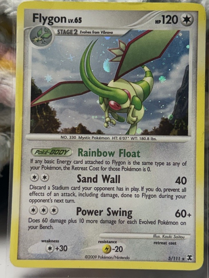 Pokemon  Flygon 5/111 Rising Rivals Holo Rare Stage 2 120 HP Standard Size