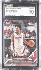 Mark Sears University of Alabama 2025 Bowman U Now March Madness #14 CGC 10 Card
