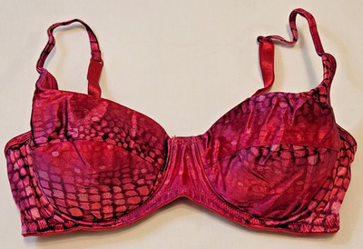 VS 36C Second Skin Satin Molded Demi Bra - Purple Reptile (40142)