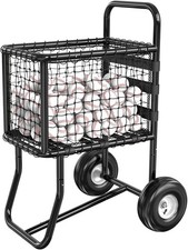Sports Baseball Cart with Wheels, Large Softball Caddy | Holds 300 Baseballs or