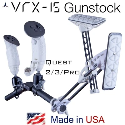 ELVISH TAC VRX-15 VR Gunstock Magnetic Rifle Pistol Stock For Quest 2 Quest 3 White/Matte