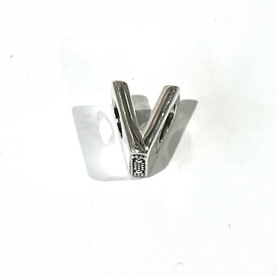 PANDORA Charm Sterling Silver ALE S925 LETTER INITIAL V 797476