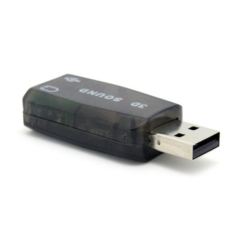 USB to 3.5mm Mic Microphone Adapter 3D Sound Card for Headset Speaker Stereo Aux - Picture 4 of 8