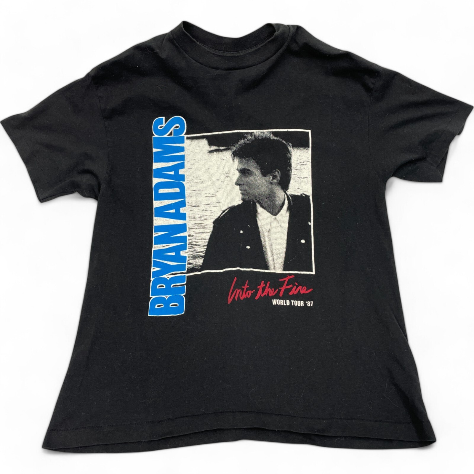 Vintage 1987 Bryan Adams Into The Fire World Tour  Concert Band T-Shirt Size XL