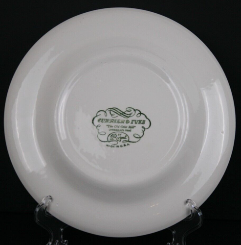 Currier & Ives 'The Old Grist Mill' 10" Dinner Plate Vintage Blue White - Picture 4 of 5