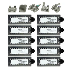 10X Dental Orthodontic Metal Brackets MIM Mini Braces Roth MBT 022 018 345 Hooks