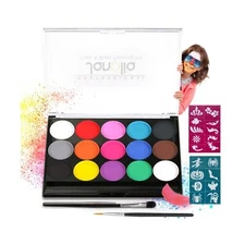 Janolia Face Painting Kit for Kids, 15 Colors Face Paint Palette, W... Fast Ship
