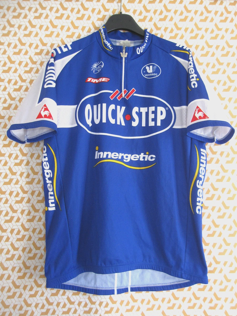 Maillot Cycliste Homme VERMARC – Bleu, 1/4 Zip, Taille L – Style Rétro
