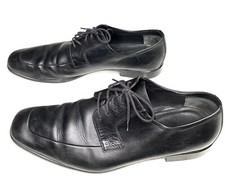 GUCCI Italy Black Leather Logo Lace-Up Tie Oxford Dress Shoes 43 = 10 US #147525