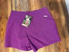 Gitano 1980s purple Shorts zipper pockets Size 38