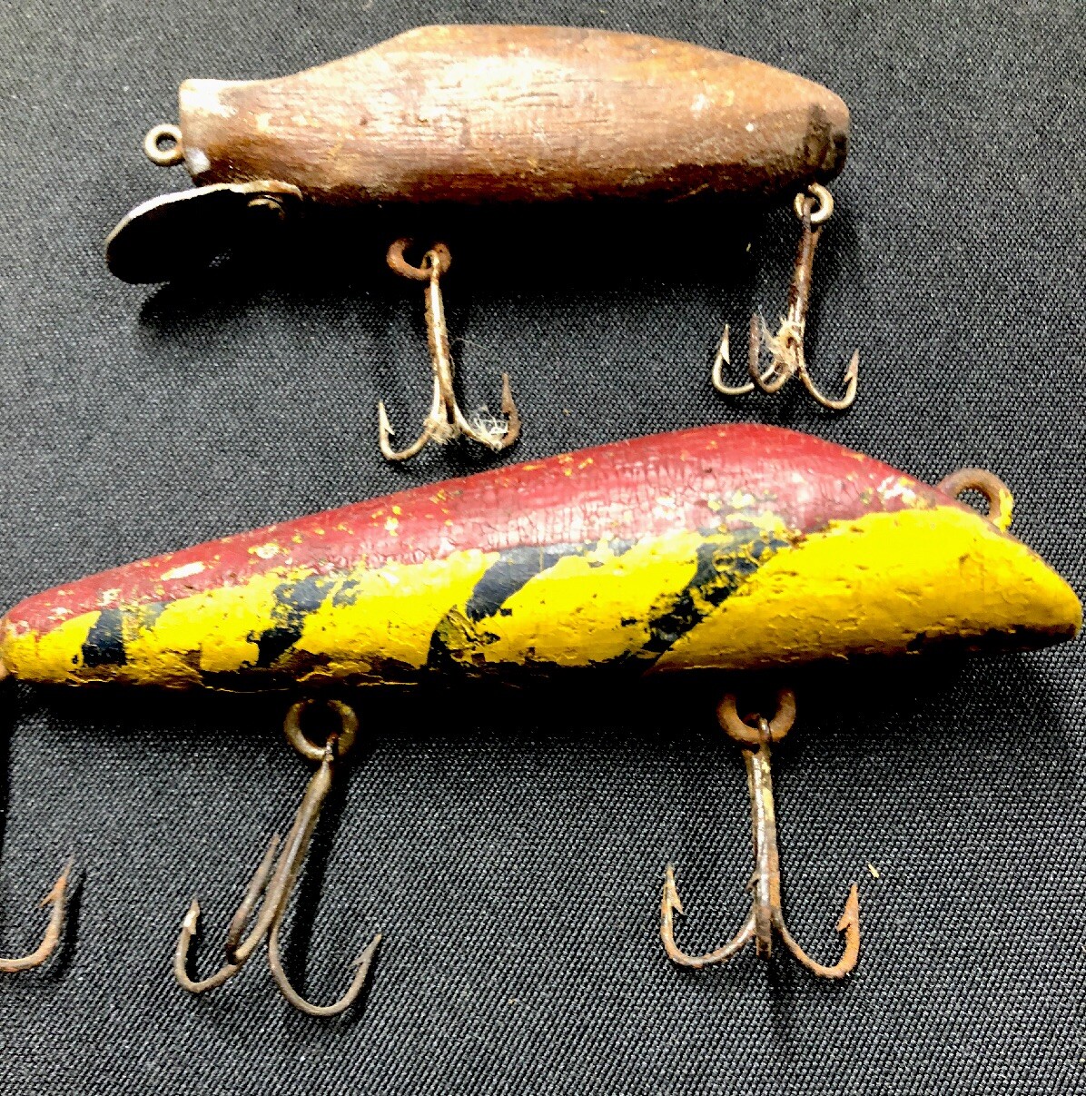 2 Vintage Folk Art Fishing Lures eBay