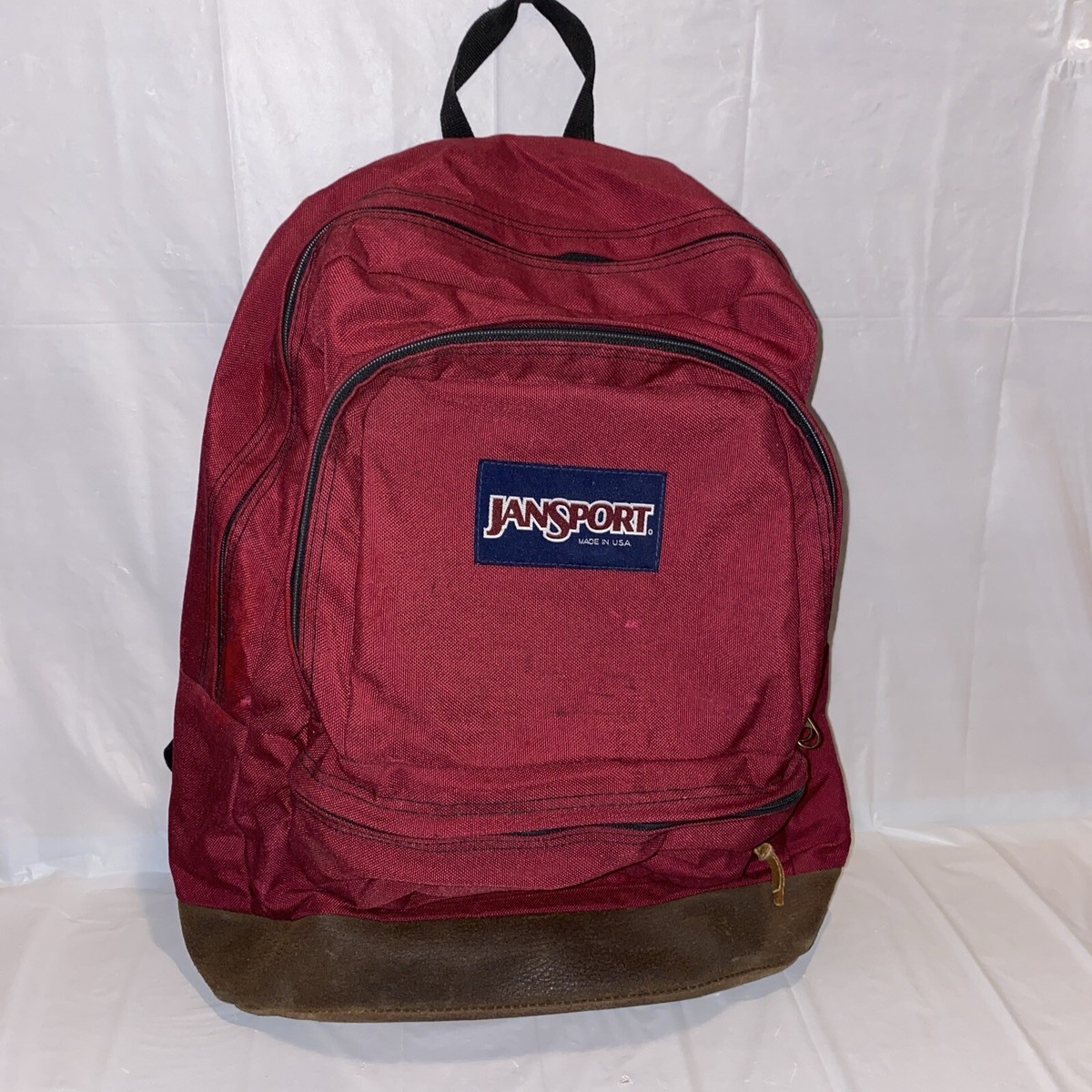 【USA製】JANSPORT Backpack Leather Bottom Vintage 1994 Jansport Leather Bottom Backpack Day Pack Made