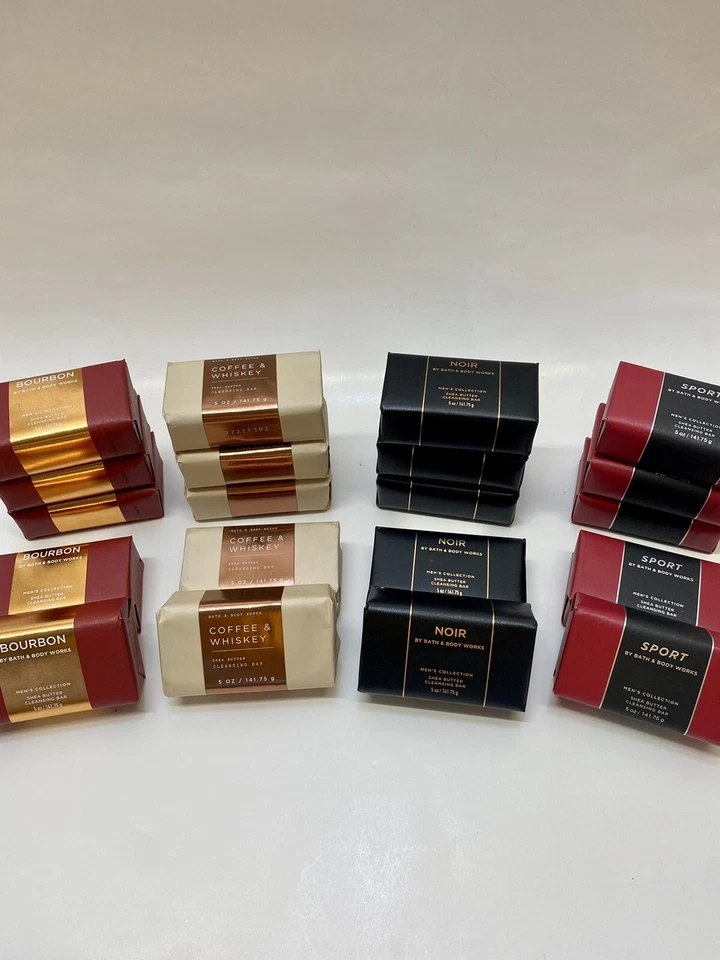 4 Pack Bath & Body Works Men’s' Collection Shea Butter Cleansing Soap Bar 5oz - Image 2 of 4