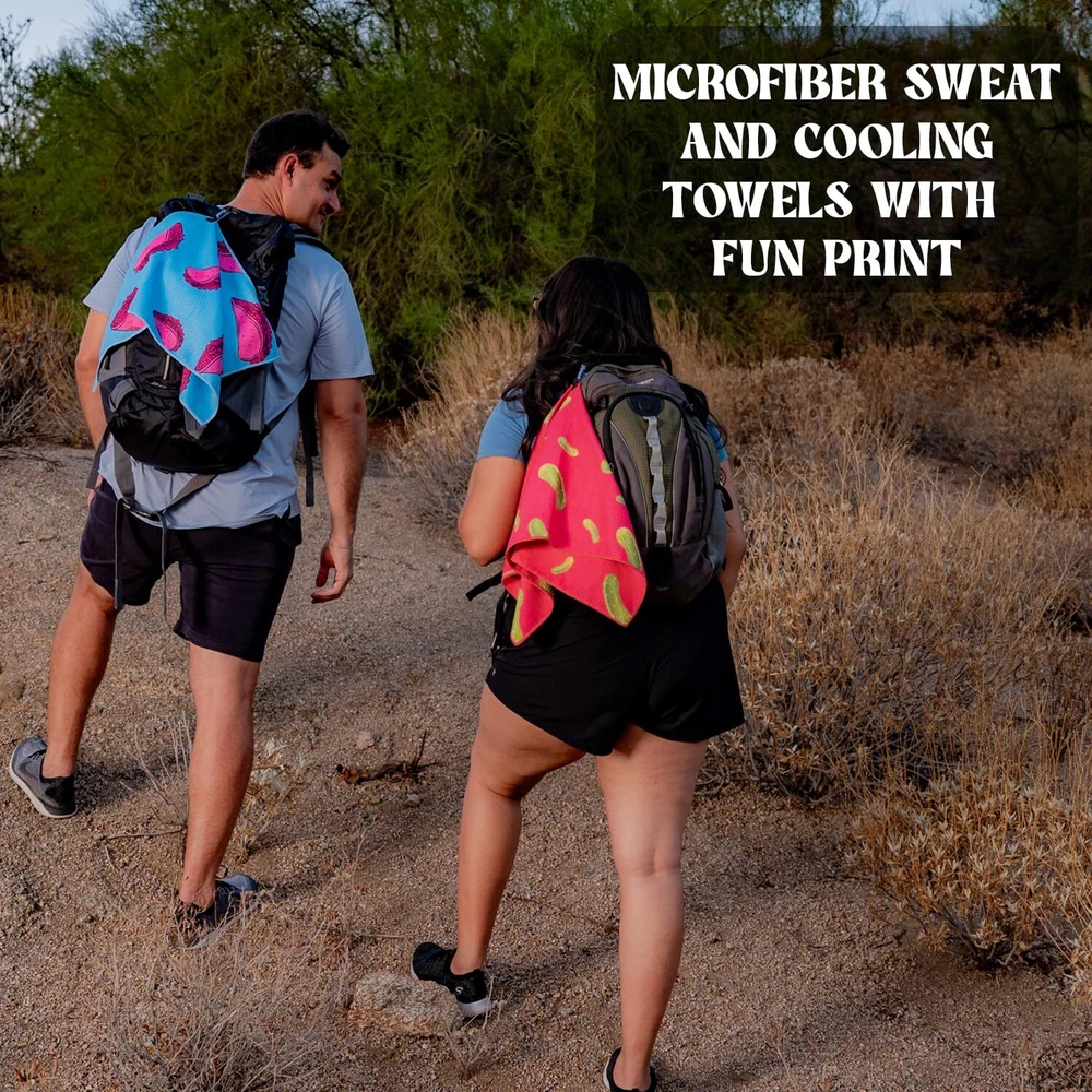 Pickleball Towel - Microfiber Cooling Sweat Towels with Cute Print - Pickleba...