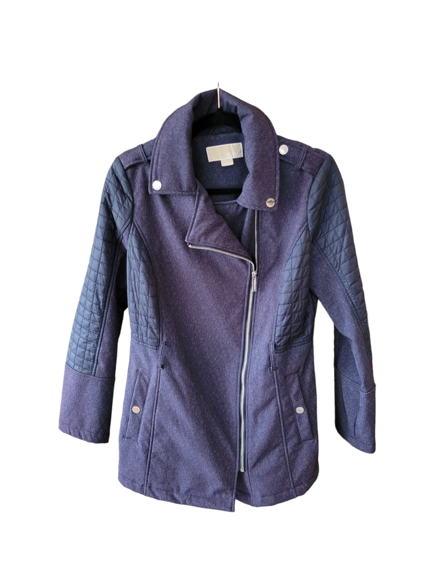 Navy Blue Michael Kors Women's Rain Jacket Michael Kors