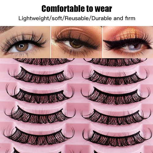 10Pairs Russian Style Strip Lashes D Curl Mink False Eyelashes Full Curled ✔ - Picture 5 of 34