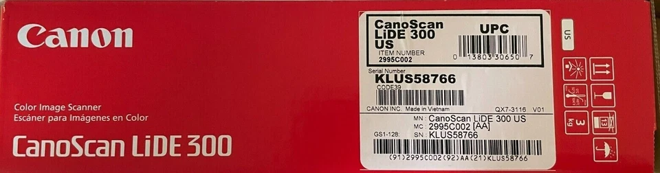 Canon - 2995C002AA - CanoScan LiDE 300 Flatbed Scanner - 2400 dpi Optical - Image 4 of 4