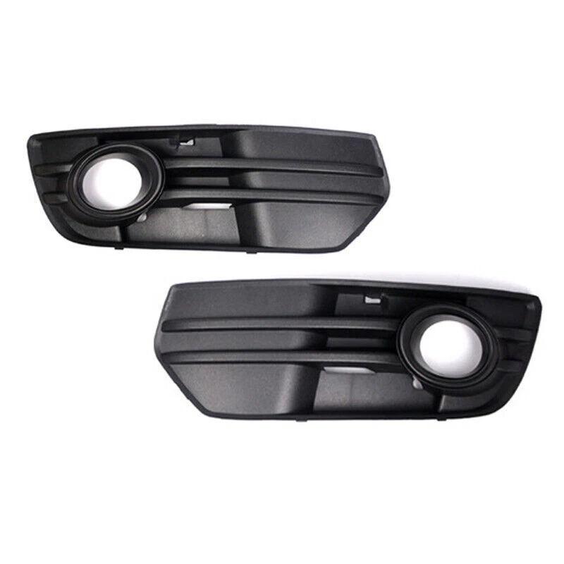 Par de parachoques delantero negro mate para Audi Q5 2009-2012 antiniebla parrilla cubierta bisel Foto 4 de 4