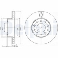 2X Delphi BG4059 Bremsscheibe FüR CitroËN Passend FüR Fiat Peugeot