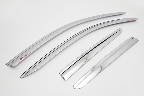Chrome Side Window Deflector 4p for 2018 2019 Hyundai i30 N Line& N Line Premium - Picture 4 of 11