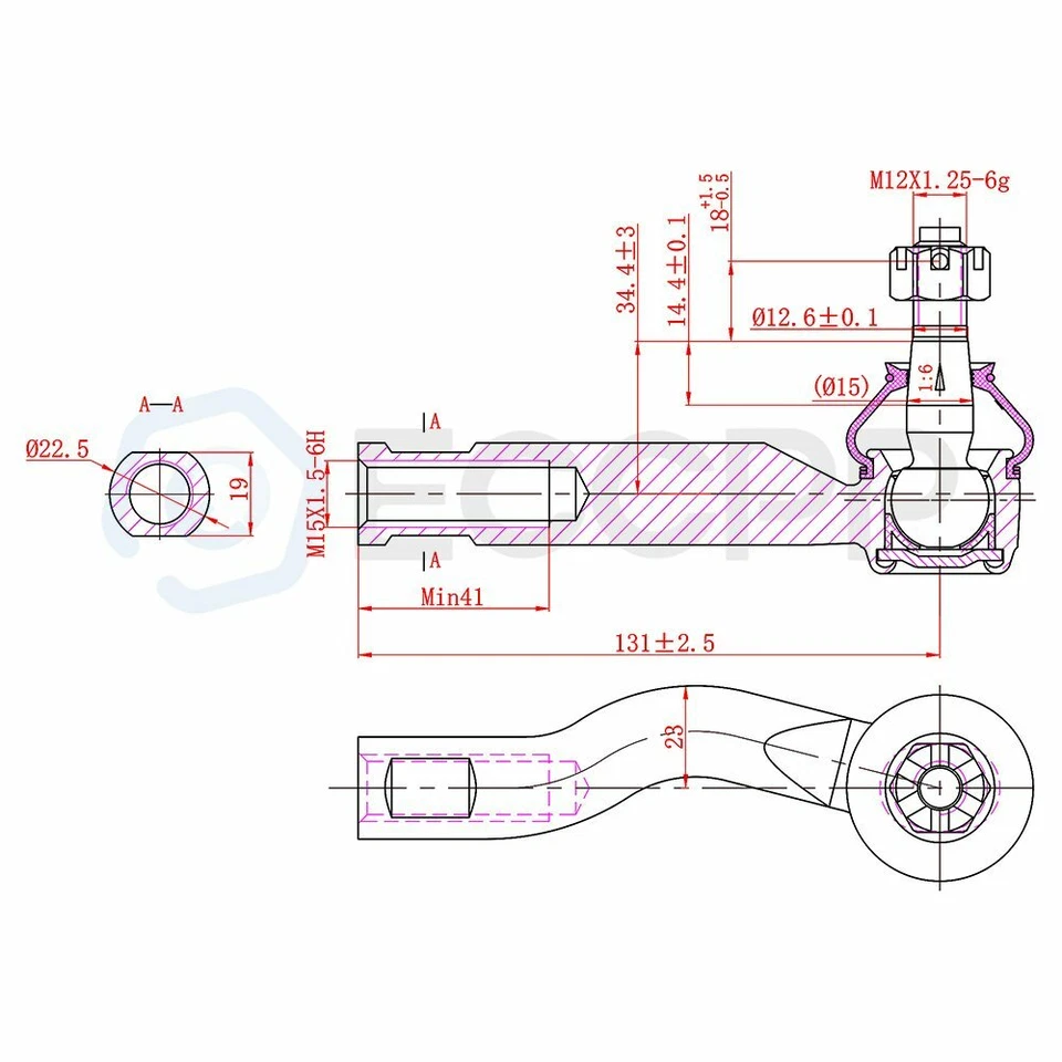 Barras estabilizadoras delanteras y traseras 10 piezas rótulas barras de amarre para Toyota RAV4 2001 2002 2003 Foto 3 de 4