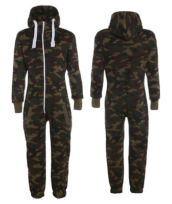 Kids Baby Military 1Onesie Unisex Camouflage Jumpsuit Army Hooded 1-13 Year  Size UK
