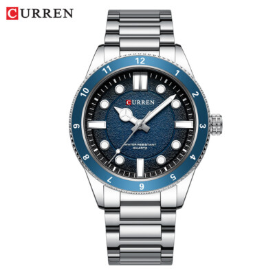 Herrenuhr Herren Uhr Uhren Armbanduhr  Edelstahl Quarz Analog Leuchtzeiger Neu