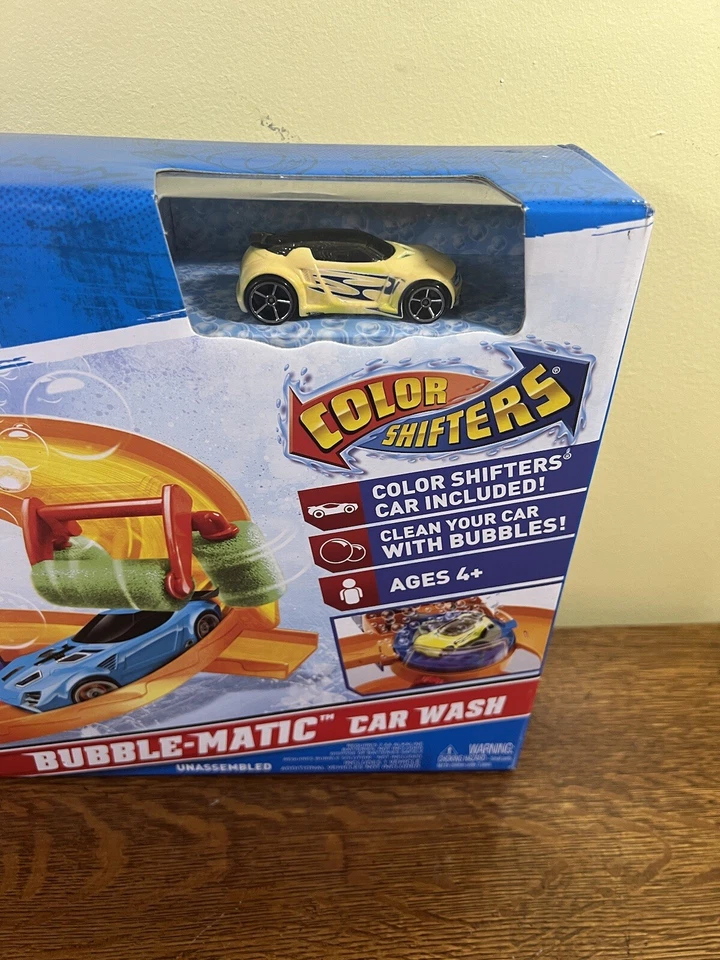 NEW Rare Hot Wheels Color Shifters Bubble-Matic Car Wash Playset Sealed 2010 - Image 2 of 4