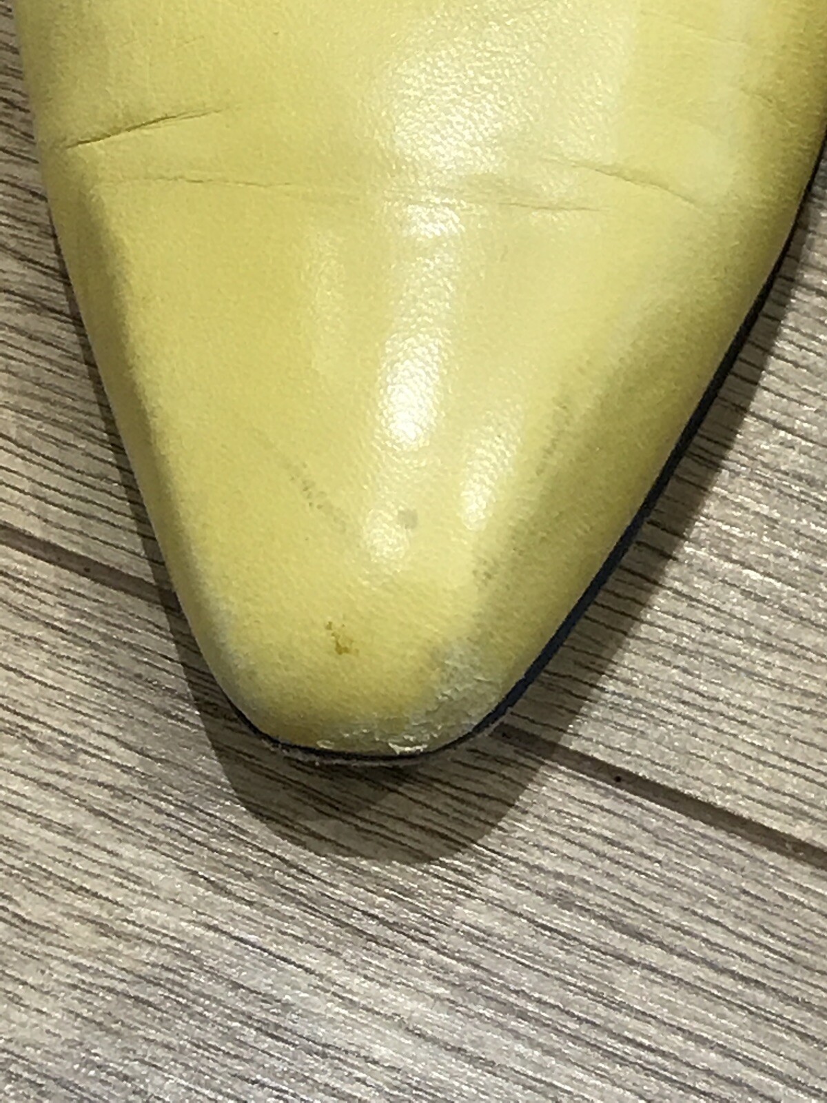 Vintage 1980s Yellow Leather Heels by Rayne, Size 8 - UK 5.5 11