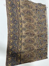 Vintage Womens Unbranded Brown Multi Floral 100 Acrylic Scarf/Shawl Japan 47X64