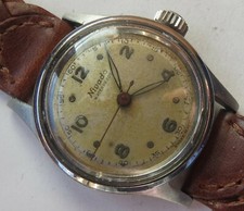 Reloj Pulsera Nivada Militar Caja Acero Carga Manual Esfera Original