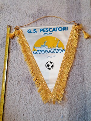 Fanion Ancona Calcio – 9x11cm, Petit Drapeau Club Italien, Collection Football étranger