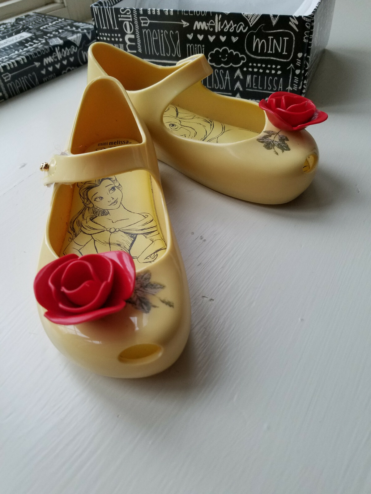 mini melissa beauty and the beast rose