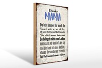 Holzschild Spruch 30X40Cm Danke Mama Du Bist FüR Mich Da