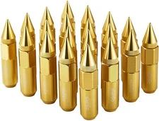 20PCS OSIAS M12X1.5 Racing Wheel 60MM Lug Nuts for Honda Yellow Gold Metallic