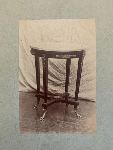 Photographie Ancienne Meuble Décoration Buffet Bois Ornements Style Napoléon - Photo 11/11