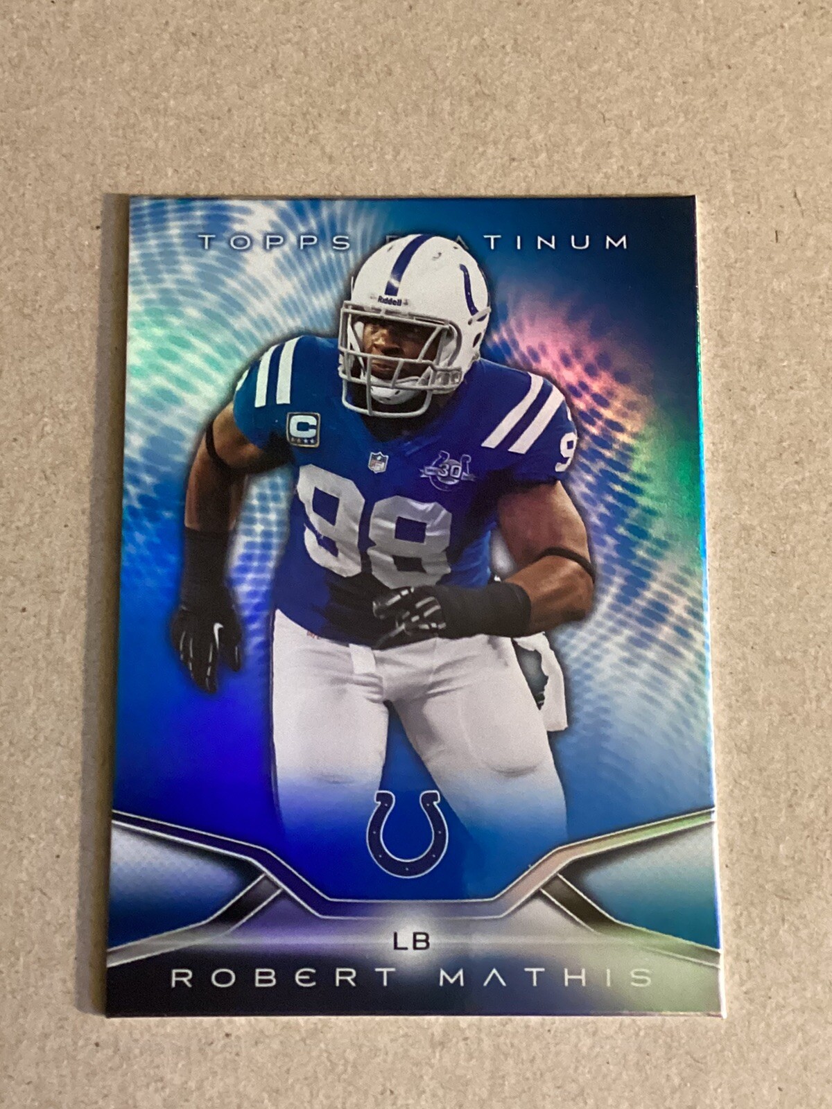 2014 Topps Platinum Blue Wave Refractors #72 ROBERT MATHIS