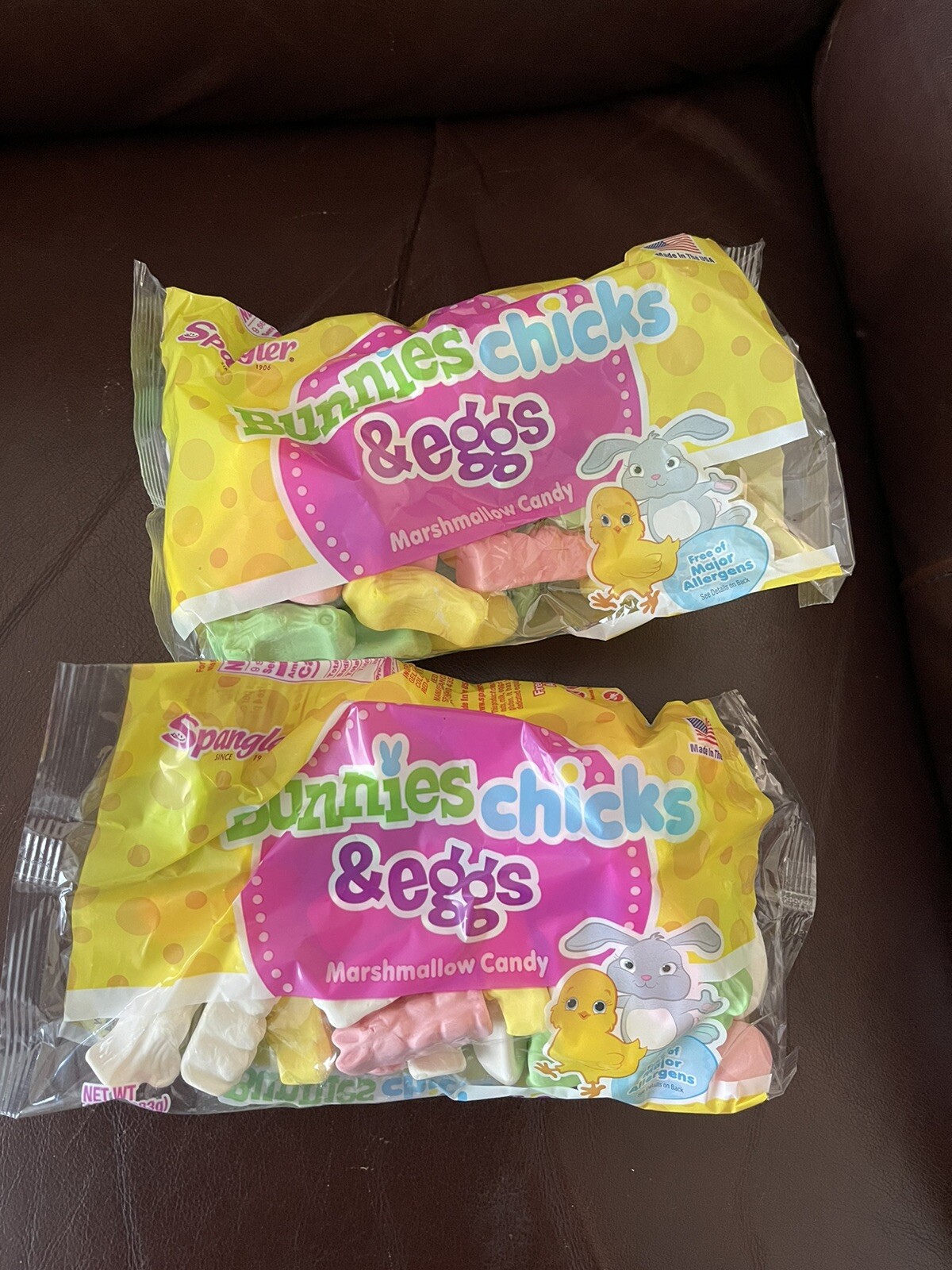 Bunnies Chicks Spangler Marshmallow Candy Easter 2Bags 10 oz