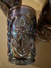 Imperial Purple Smoke Carnival Glass Mayflower Water Tumblers Set of 3 — photo 2