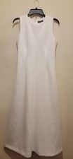 Halston Women Scuba Fit & Flare Midi Dress Cream Sz Sm ( Sz 4/6)