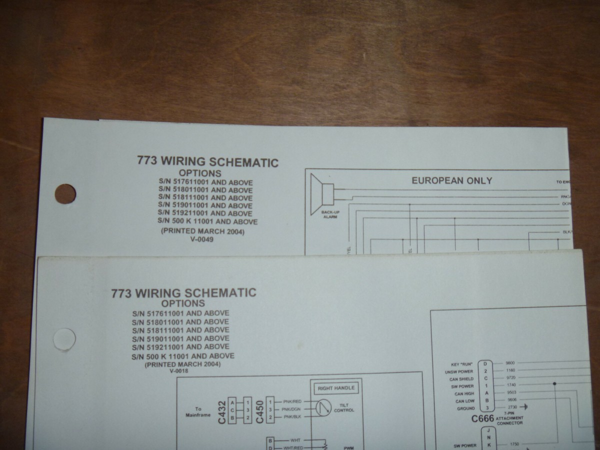 Bobcat 773 Skid Steer Electrical Wiring Diagram Schematic Manual