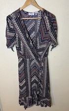Womens Vintage Jody California Multicolor Graphic Dress with Lining Size Medium