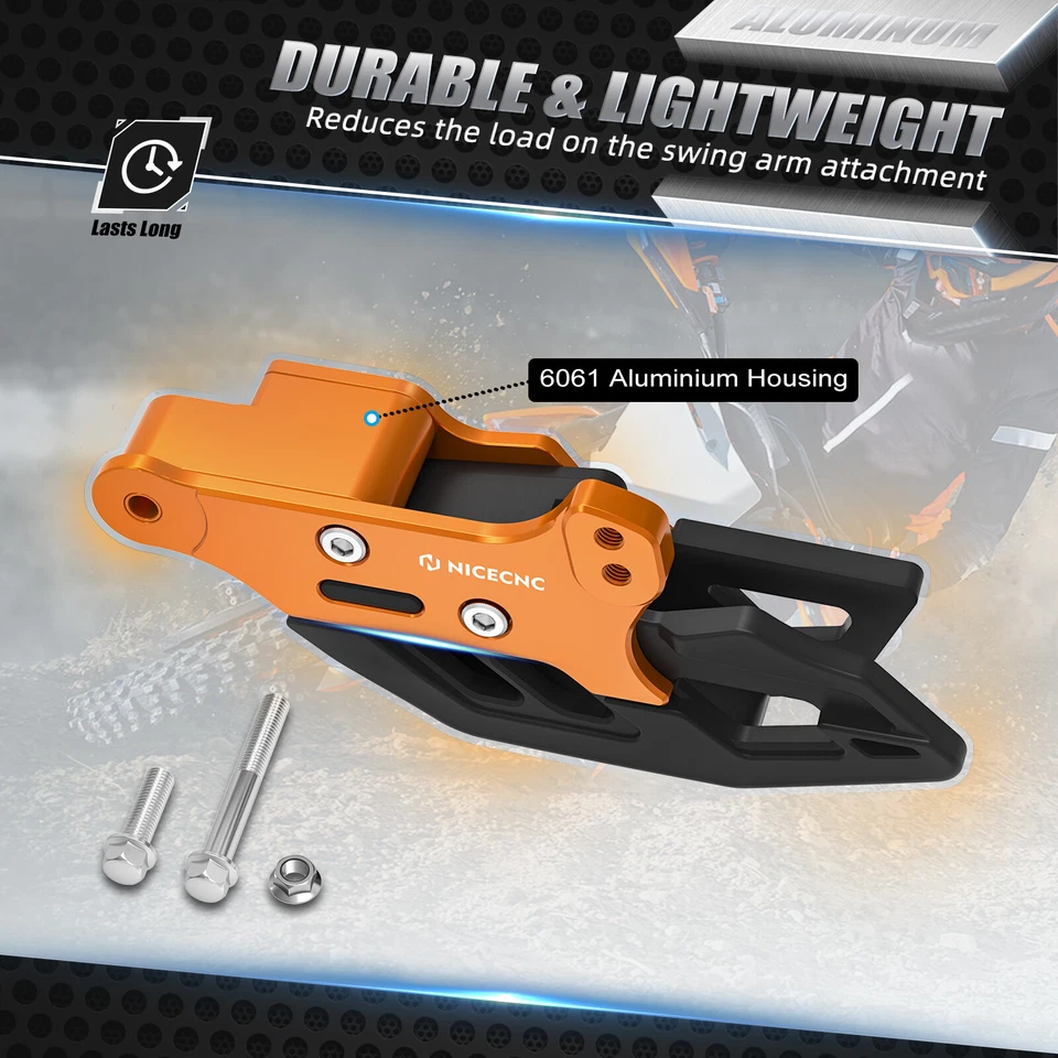 Protector de guía de cadena trasera para KTM 390/250 Adventure 2020-2021 aluminio Foto 3 de 4