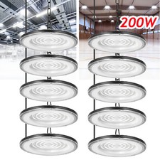 10 Pack 200W UFO Led High Bay Light Factory Warehouse Commercial Led Shop Lights
