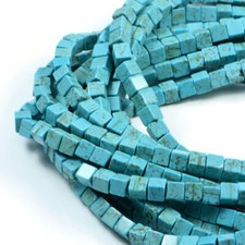Semi-Precious beads Turquoise 6x6mm Gemstone Jewellery Making 15.5 Inch Strand