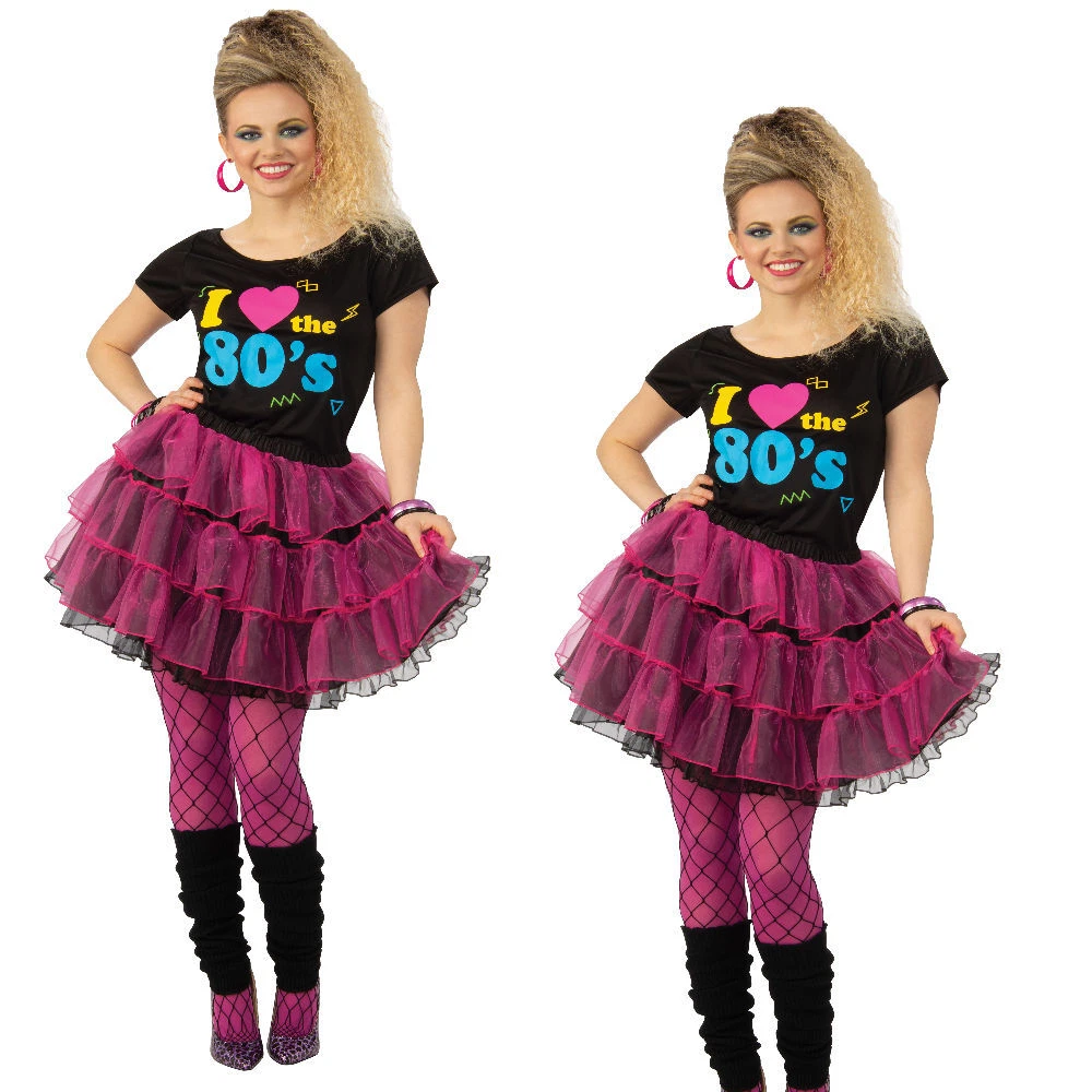 Completo Uomo Anni 80 – T-shirt E Pantaloni Per Costume Rock, Hip Hop, Rapper, Disco
